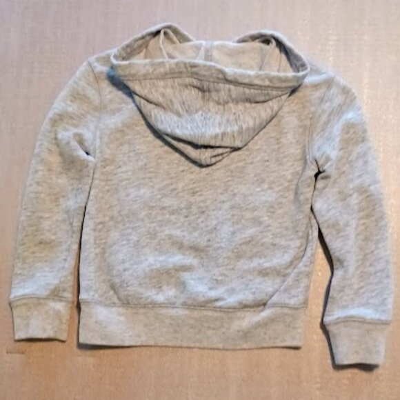 ABERCROMBIE NEW girls size 5/6 gray sweatshirt w/hoodie, light pink letters - Picture 5 of 8